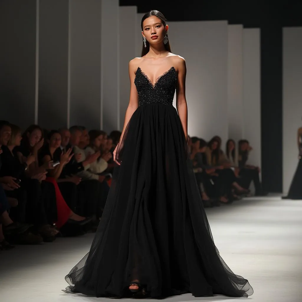Luxuriöses Abendkleid